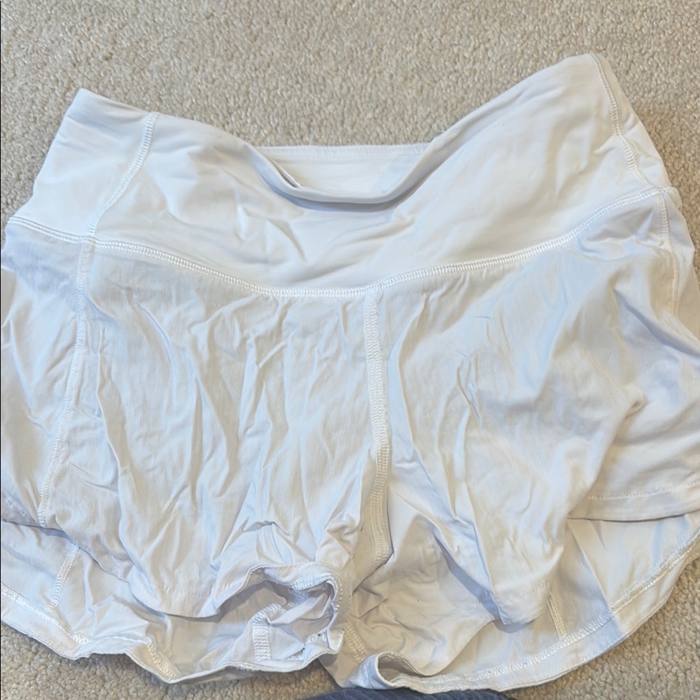 LULULEMON White Athletic Shorts
